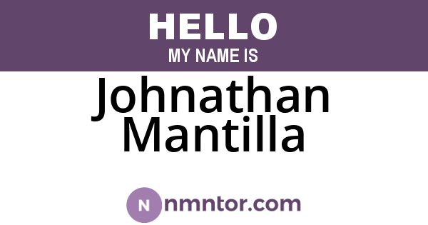 Johnathan Mantilla