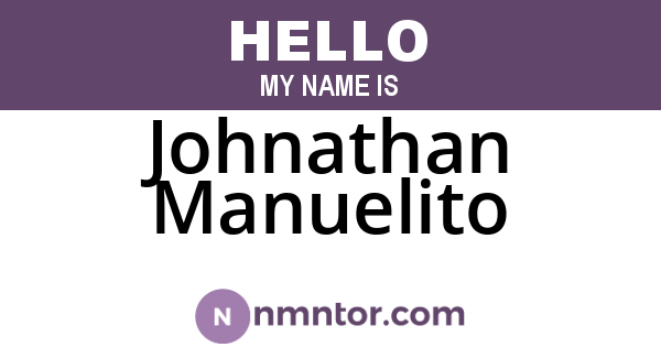 Johnathan Manuelito