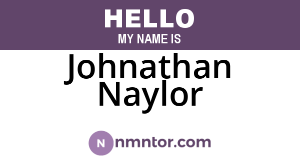 Johnathan Naylor