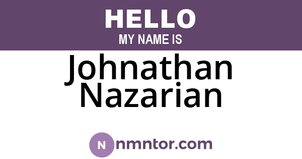 Johnathan Nazarian