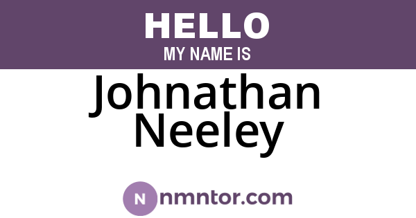 Johnathan Neeley