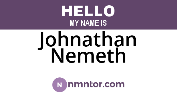 Johnathan Nemeth