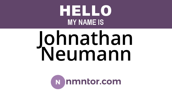 Johnathan Neumann