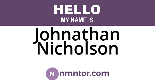 Johnathan Nicholson