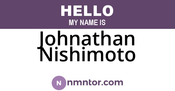 Johnathan Nishimoto