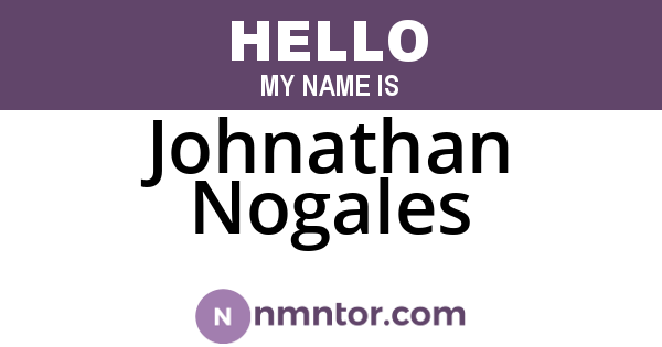 Johnathan Nogales