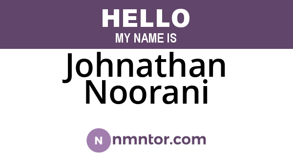 Johnathan Noorani