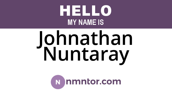 Johnathan Nuntaray