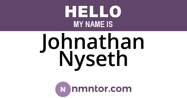 Johnathan Nyseth