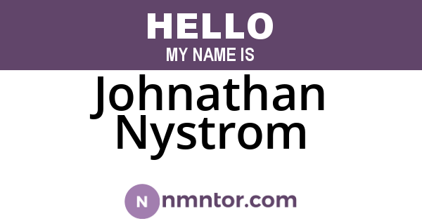 Johnathan Nystrom