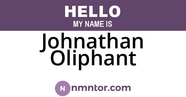 Johnathan Oliphant