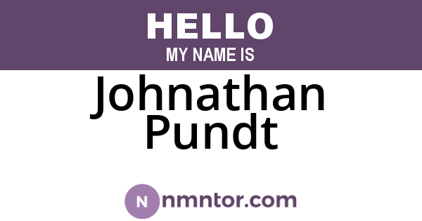 Johnathan Pundt