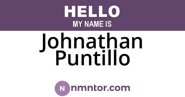 Johnathan Puntillo