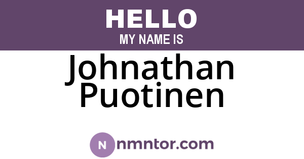 Johnathan Puotinen