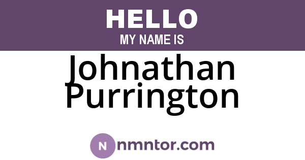 Johnathan Purrington