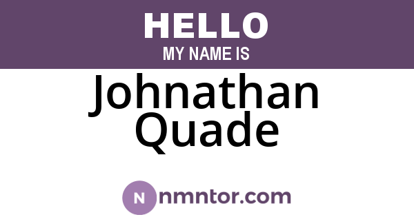 Johnathan Quade