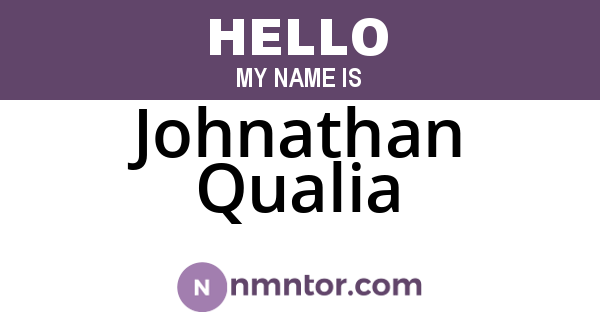 Johnathan Qualia