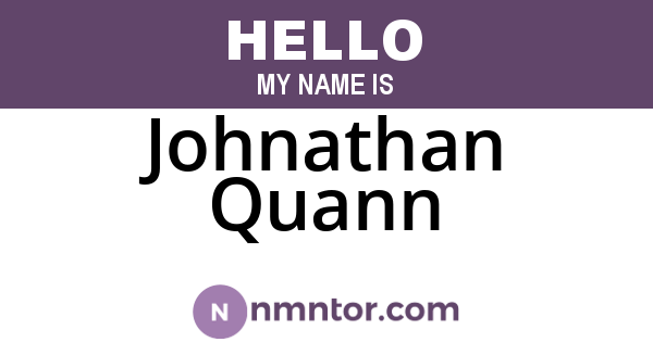 Johnathan Quann