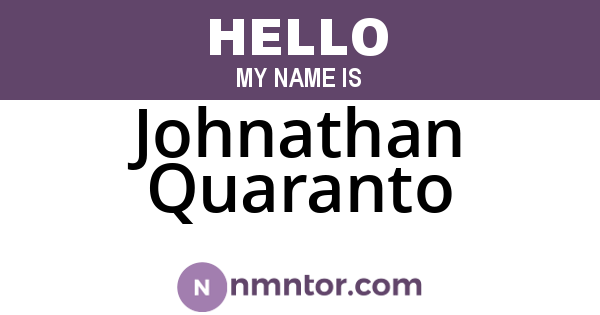 Johnathan Quaranto