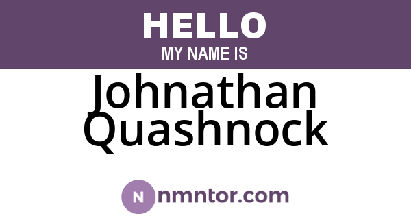 Johnathan Quashnock