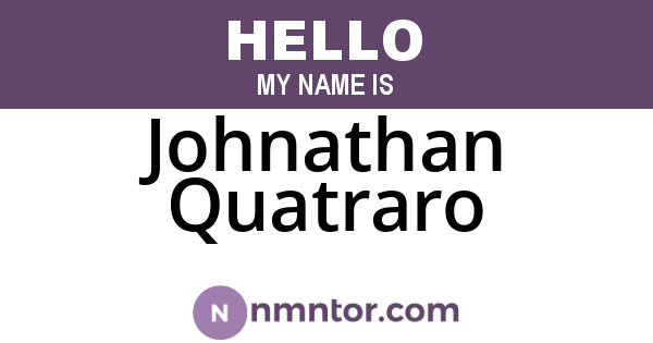 Johnathan Quatraro