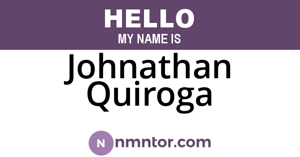 Johnathan Quiroga