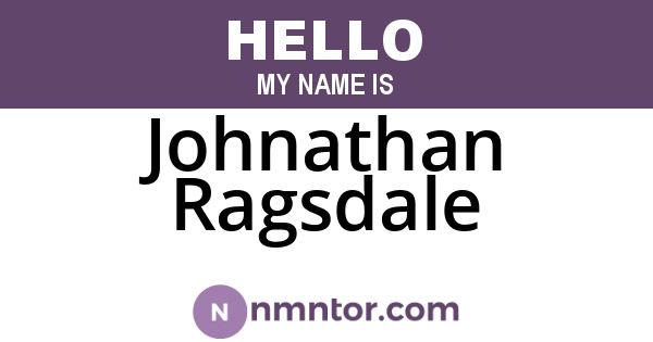Johnathan Ragsdale