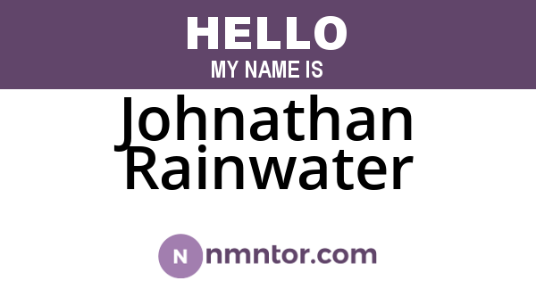 Johnathan Rainwater