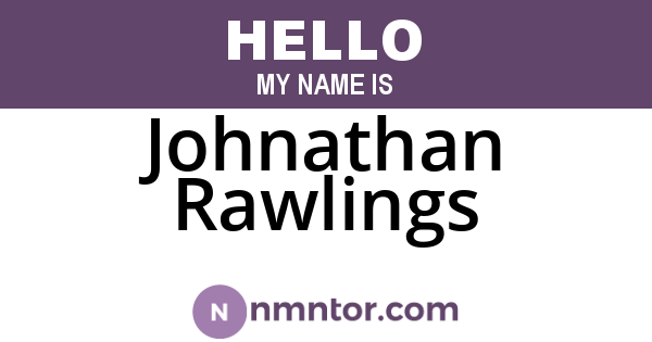Johnathan Rawlings