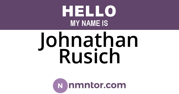 Johnathan Rusich