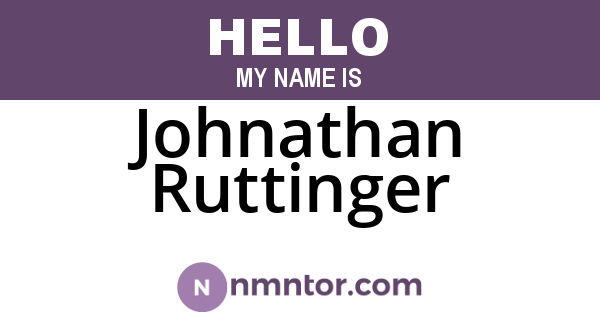 Johnathan Ruttinger