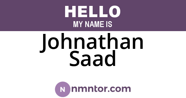 Johnathan Saad