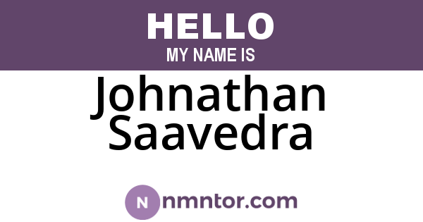 Johnathan Saavedra