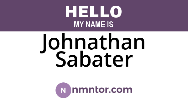 Johnathan Sabater