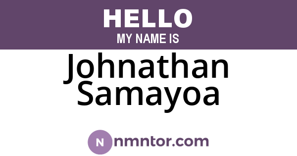 Johnathan Samayoa