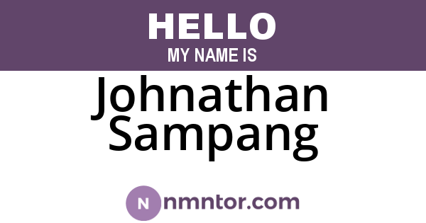 Johnathan Sampang