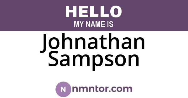 Johnathan Sampson