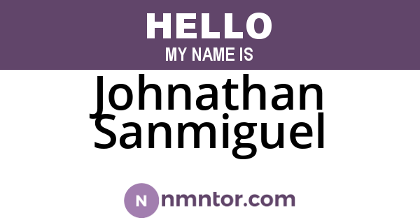 Johnathan Sanmiguel