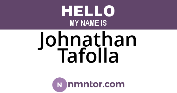 Johnathan Tafolla