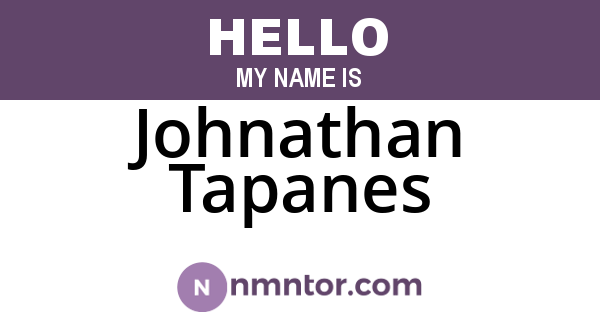 Johnathan Tapanes