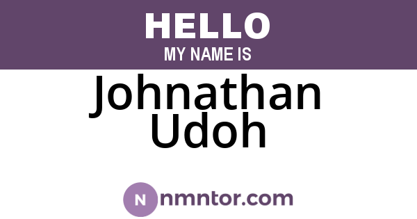 Johnathan Udoh