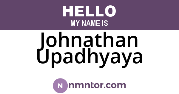 Johnathan Upadhyaya