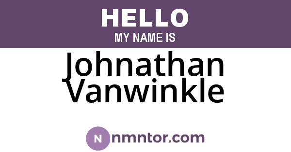 Johnathan Vanwinkle