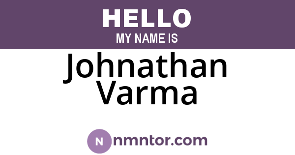 Johnathan Varma
