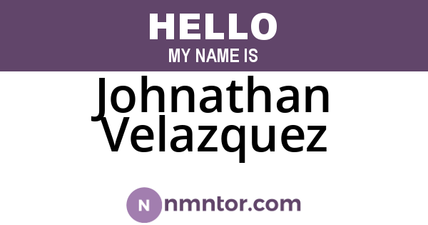 Johnathan Velazquez