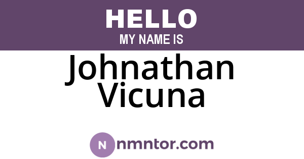 Johnathan Vicuna