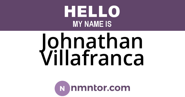 Johnathan Villafranca