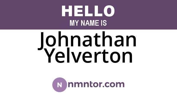 Johnathan Yelverton