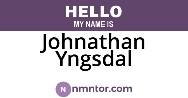 Johnathan Yngsdal