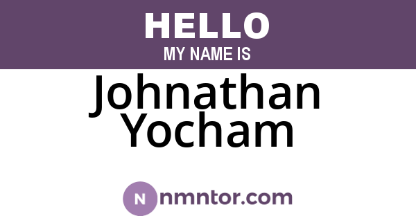 Johnathan Yocham